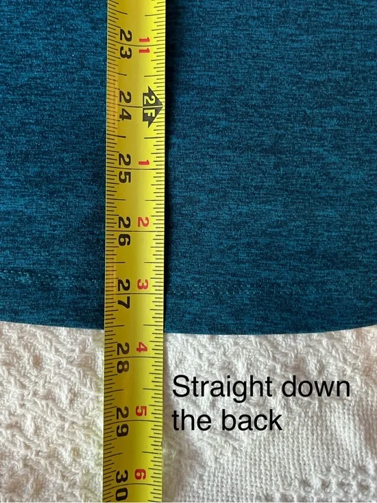 Nike Deep Teal Blue Heather Long Sleeve Runners Top with Peloton Sleeve Logo - Picture 11 of 11